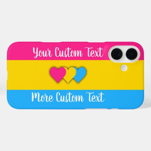 Pansexual pride vlag met hart Case-Mate iPhone case (Achterkant (horizontaal))