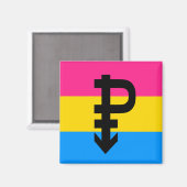 PANSEXUAL PRIDE VLAG STREPEN ONTWERP MAGNEET (Voorkant / Achterkant)
