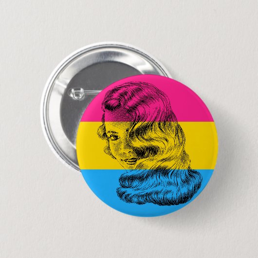 Pansexual Pride Vrouw Button (Voorkant /achterkant)