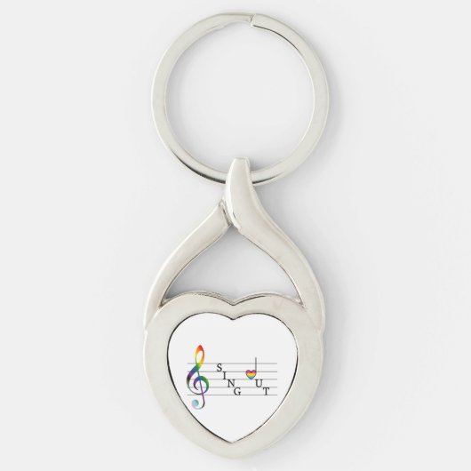 Pansexual Pride zingen Sleutelhanger (Voorkant)