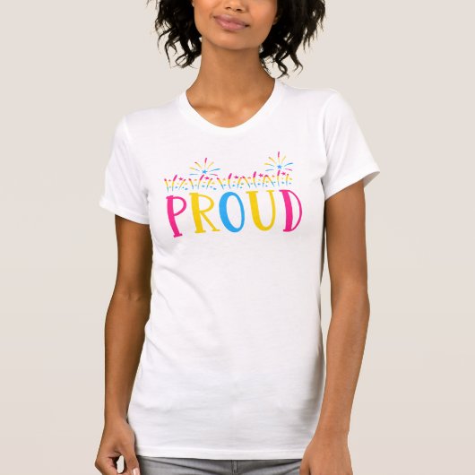 Pansexual PROUD Fireworks LGBTQ T-shirt (Voorkant)