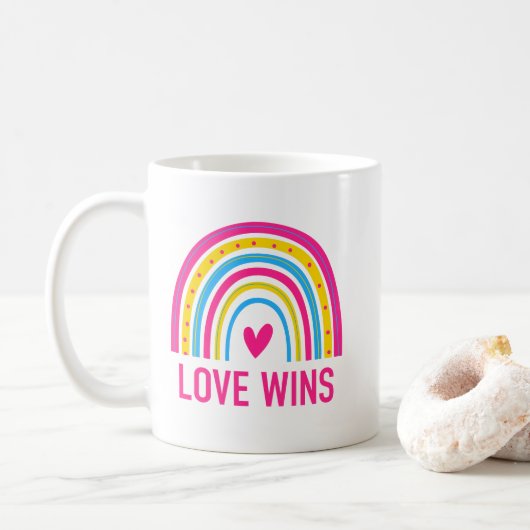 Pansexual Rainbow Love wint Koffiemok (Met donut)