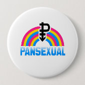 PANSEXUAL RAINBOW-VLAG RONDE BUTTON 4,0 CM (Voorkant)