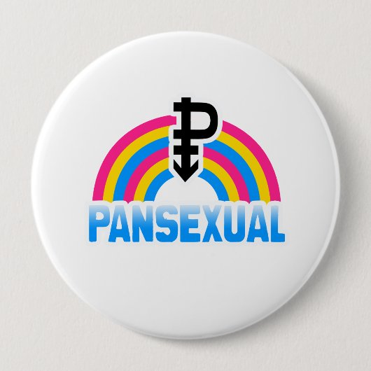 PANSEXUAL RAINBOW-VLAG RONDE BUTTON 4,0 CM (Voorkant)