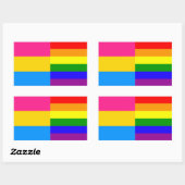Pansexual/regenboog pride vlaggen sticker (Vel)