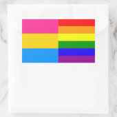 Pansexual/regenboog pride vlaggen sticker (Tas)