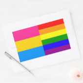 Pansexual/regenboog pride vlaggen sticker (Envelop)