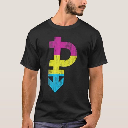 Pansexual Symbol LGBT Pride T-shirt (Voorkant)