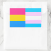Pansexual/trans pride vlaggen sticker (Tas)