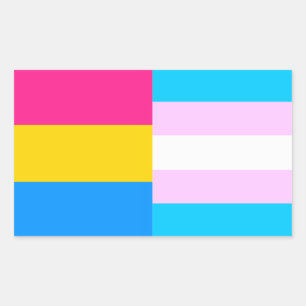 Pansexual/trans pride vlaggen sticker