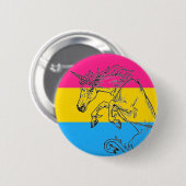 Pansexual Unicorn Button (Voorkant /achterkant)