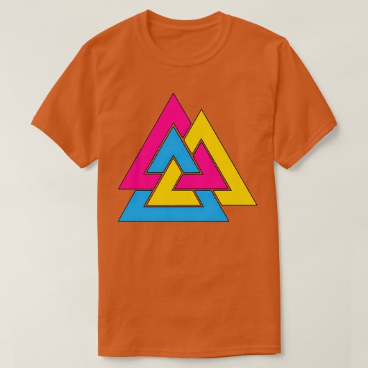 Pansexual Viking Valknut T-shirt (Design voorkant)