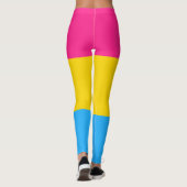 Pansexual Vlag Roze Geel Blauw Gestreept LGBT Leggings (Achterkant)