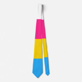 Pansexual Vlag Roze Geel Blauw Gestreept LGBT Stropdas (Voorkant)