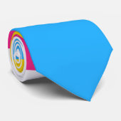Pansexual Vlag Roze Geel Blauw Gestreept LGBT Stropdas (Opgerold)