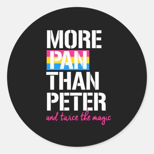Pansexualiteit - meer paniek dan Peter en twee kee Ronde Sticker (Voorkant)