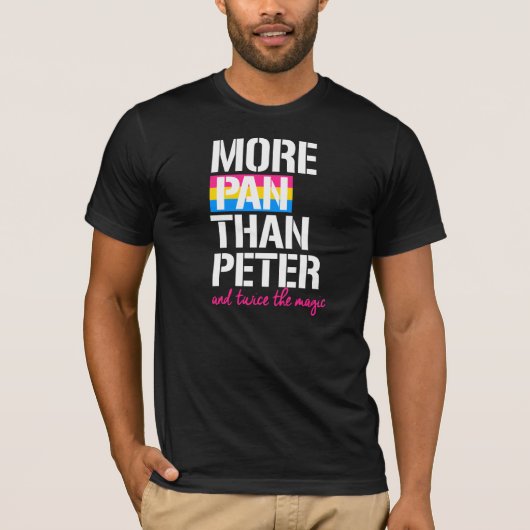 Pansexualiteit - meer paniek dan Peter en twee kee T-shirt (Voorkant)