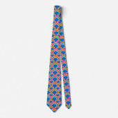 Pansexualiteit pride vlag / blauw regenboogpatroon stropdas (Voorkant)