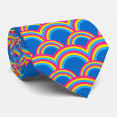 Pansexualiteit pride vlag / blauw regenboogpatroon stropdas (Opgerold)