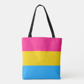 Pansexualiteit pride vlag met tekst tote bag (Achterkant)
