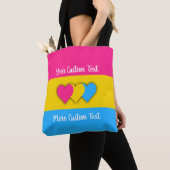 Pansexualiteit pride vlag met tekst tote bag (Dichtbij)