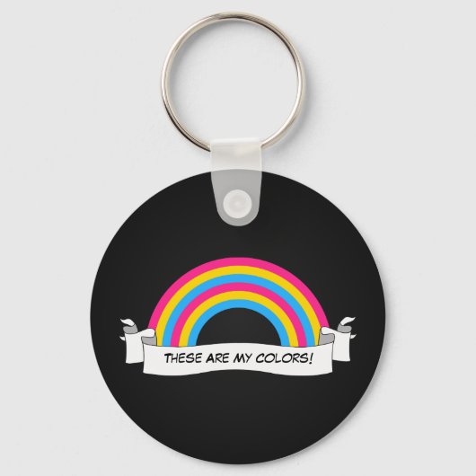 Pansexualiteit Sleutelhanger regenboogpride (Voorkant)