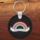 Pansexualiteit Sleutelhanger regenboogpride (Voorkant)