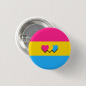 Pansexualiteit vlag knop ronde button 3,2 cm (Voorkant /achterkant)