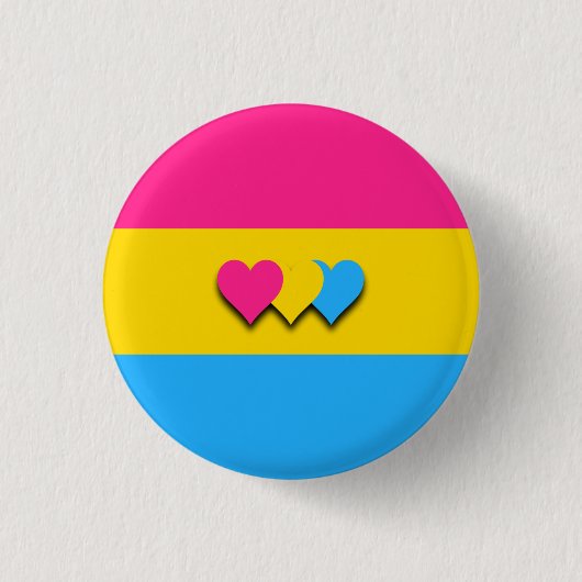 Pansexualiteit vlag knop ronde button 3,2 cm (Voorkant)