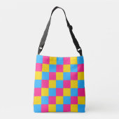 Pansexualiteitkleuren, gevarieerd patrooncrossbody crossbody tas (Achterkant)