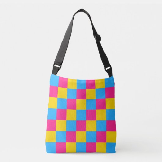 Pansexualiteitkleuren, gevarieerd patrooncrossbody crossbody tas (Voorkant)