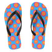 Pansexualiteitspride / blauw geometrisch bloempatr teenslippers (Voetbed)