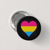 Pansexualiteitsvlag zwarte knop ronde button 3,2 cm (Voorkant /achterkant)