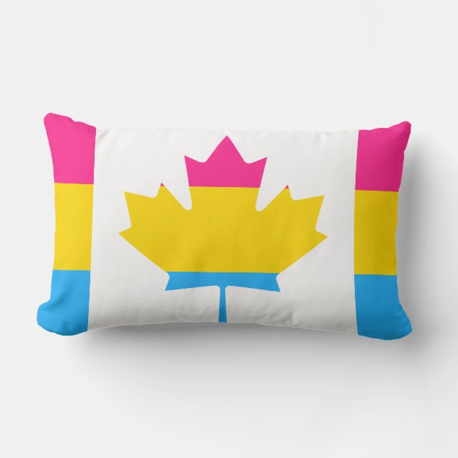 Pansexuality Canadian pride flag Throw Pillow Kussen (Voorkant)