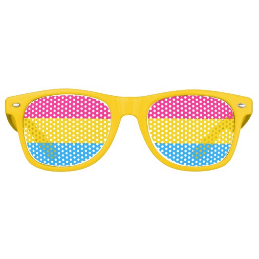Pansexuality flag Party Shades Retro Zonnebril (Voorkant)