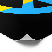 Pansexuality flag peace sign poster (Hoek)