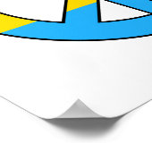 Pansexuality flag peace sign poster (Hoek)