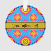 Pansexuality pride blue flower pattern ornament (voorkant)