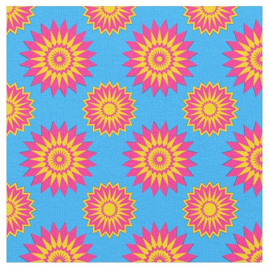 Pansexuality pride colors /blue flower pattern stof (Close Up)