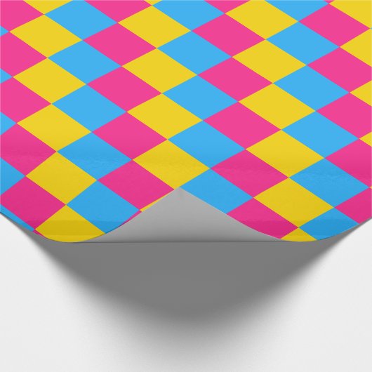 Pansexuality pride colors Wrapping Paper Cadeaupapier (Hoek)
