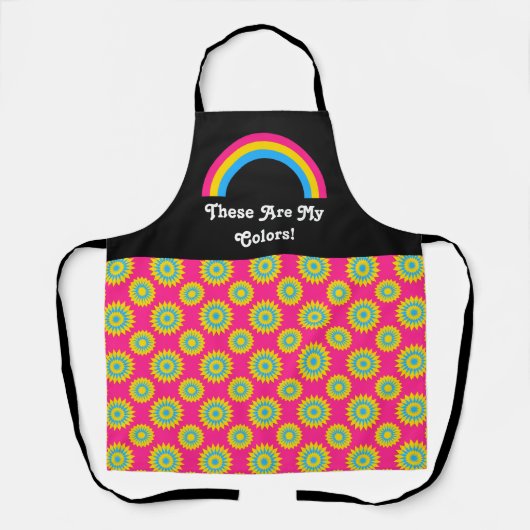 Pansexuality pride flag and rainbow with text schort (Voorkant)