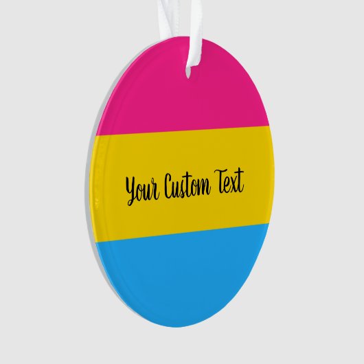 Pansexuality Pride flag met text Ornament (voorkant)