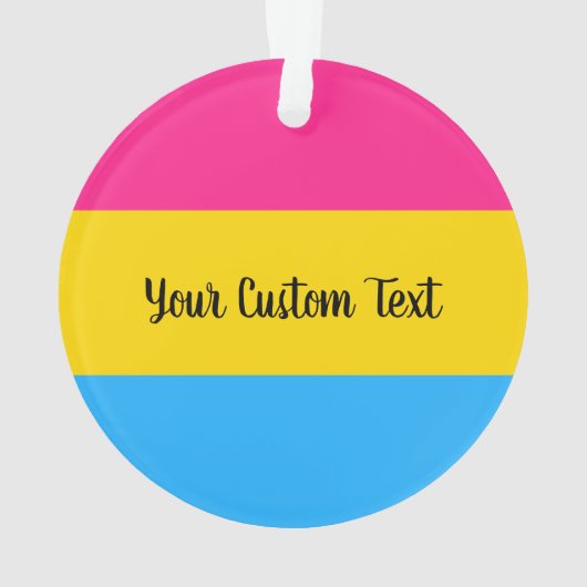 Pansexuality Pride flag met text Ornament (achterkant)