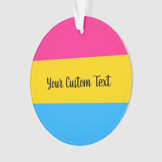 Pansexuality Pride flag met text Ornament (voorkant)