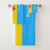 Pansexuality pride flag with text bat towel set bad handdoek (Insitu)