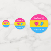Pansexuality pride flag with text confetti (Voorkanten)
