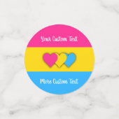 Pansexuality pride flag with text confetti (Kleine voorkant)