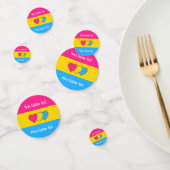 Pansexuality pride flag with text confetti (Groep)