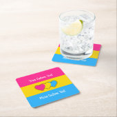 Pansexuality pride flag with text kartonnen onderzetters (Insitu)