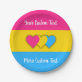 Pansexuality pride flag with text paper bord (Voorkant)